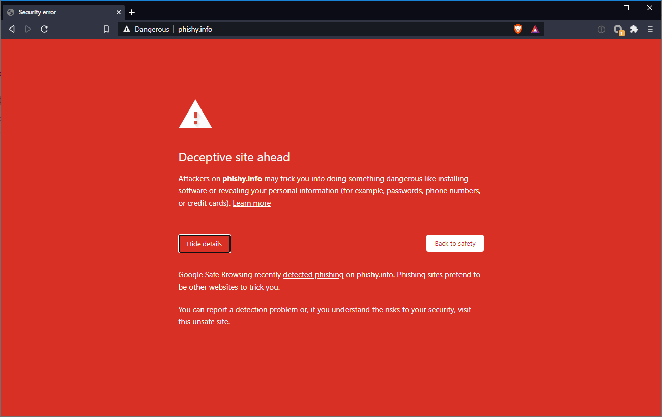 Browser blocked